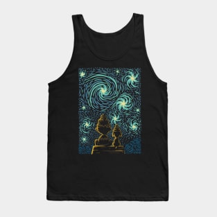 Starry Winter Night - A Tribute to Friendship and Togetherness, Van Gogh Style Tank Top